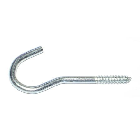 Midwest Fastener 7/32" x 13/16" x 3-7/8" Zinc Plated Steel Screw Hooks 10PK 60626
